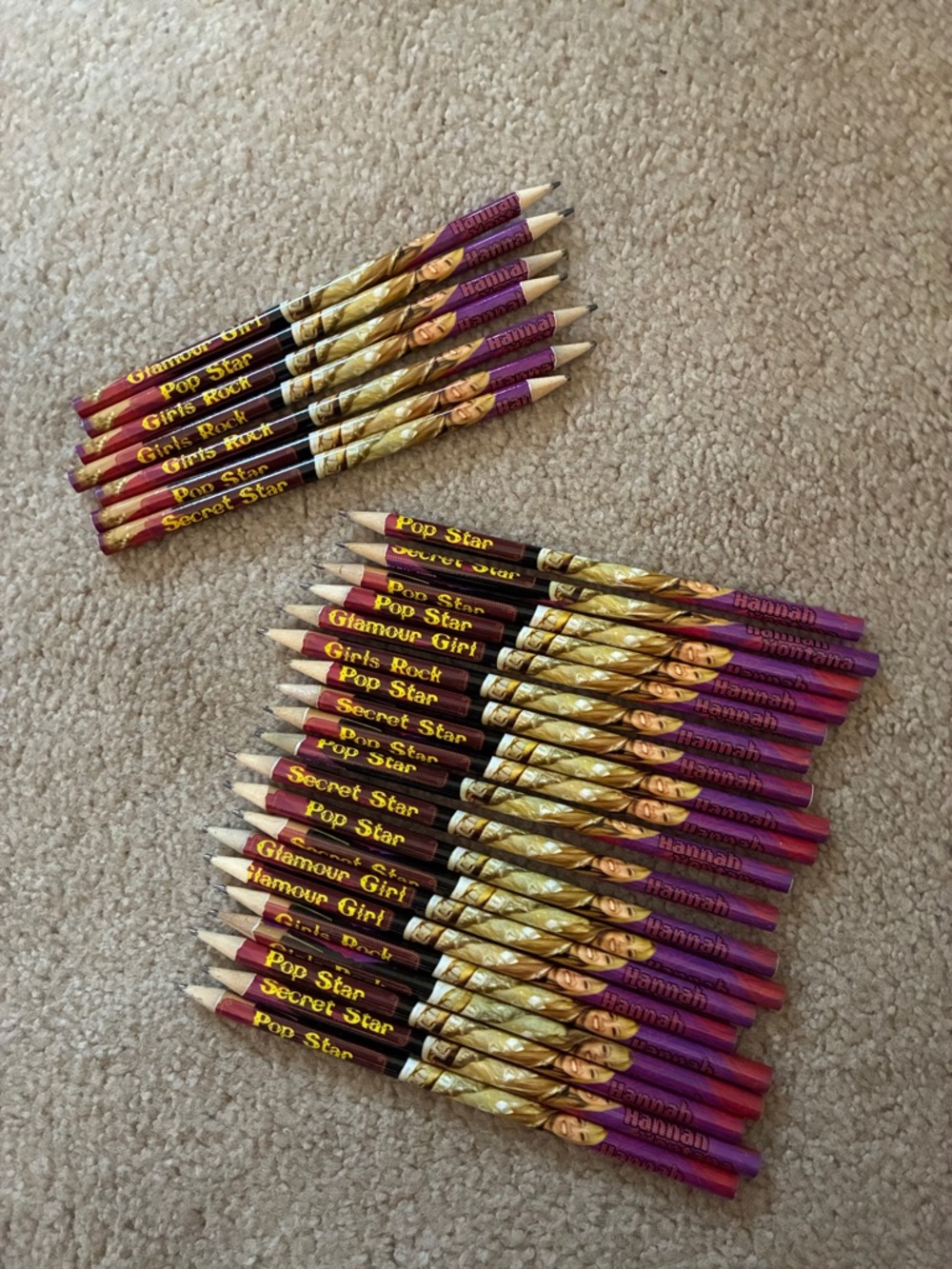 Hannah Montana Pop Star Pencils - Total Of 25